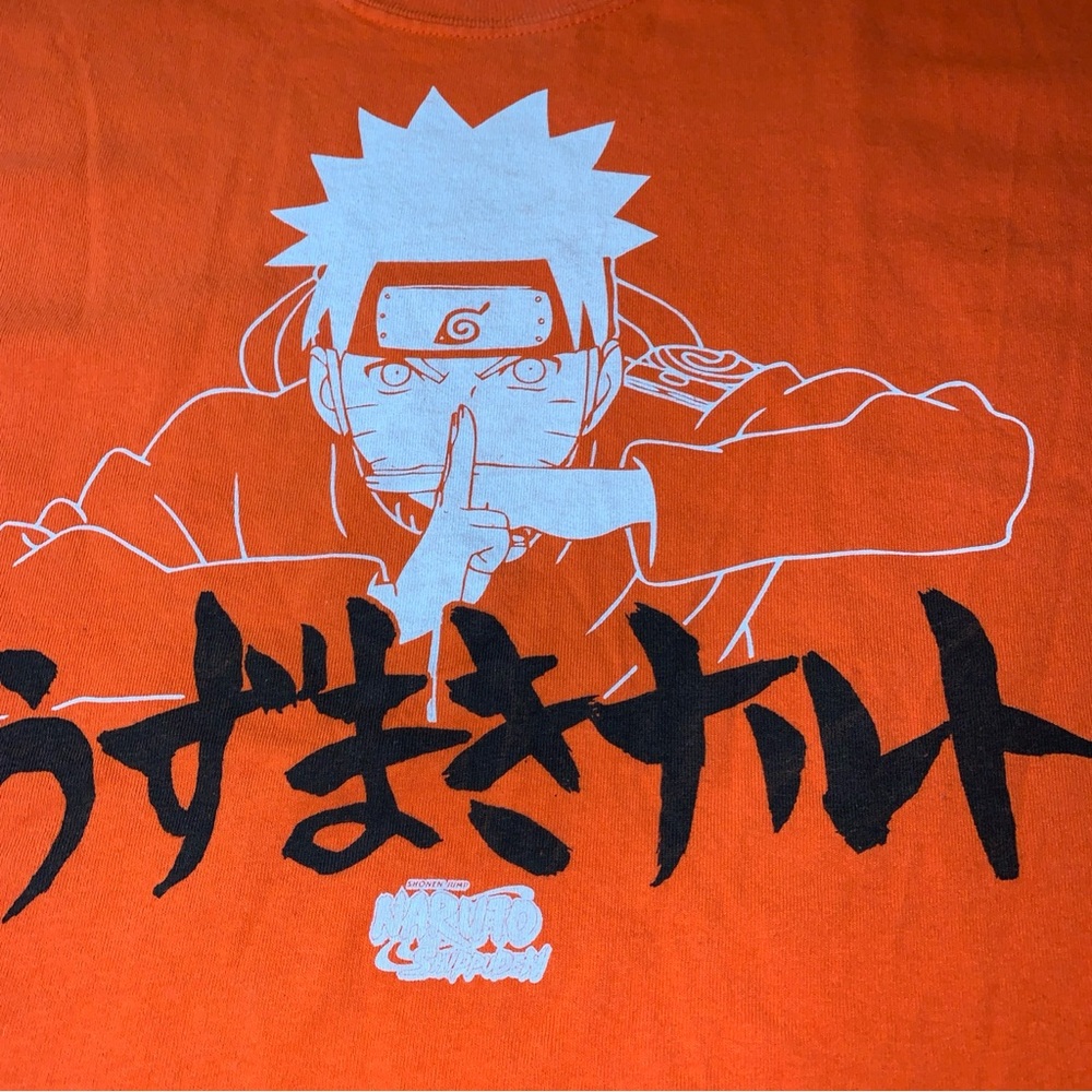 Naruto Graphic Tee in Bright Orange